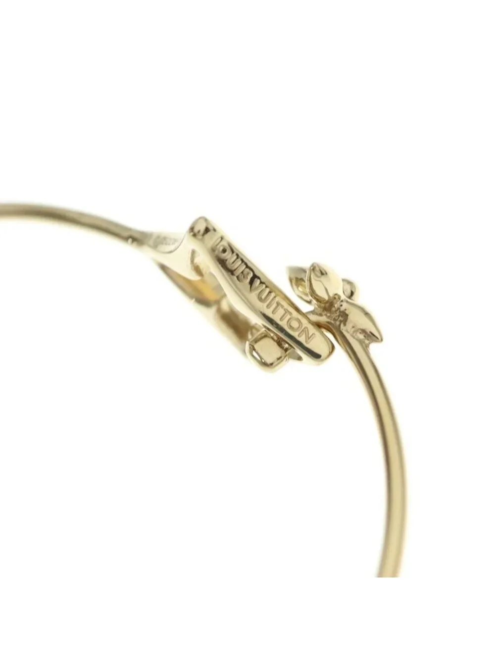 Louis Vuitton Bracelet Rigid LV Flower Glam Bangle Gold